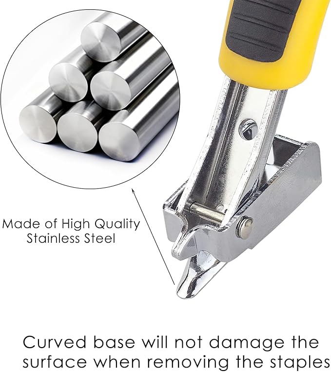 Staple Remover for Upholstery and Construction Heavy Duty Tack Puller, Industrial Upholstery Tool for Home Improvement, Furniture, Floor, Carpet, Carton (3 in 1 Kit)