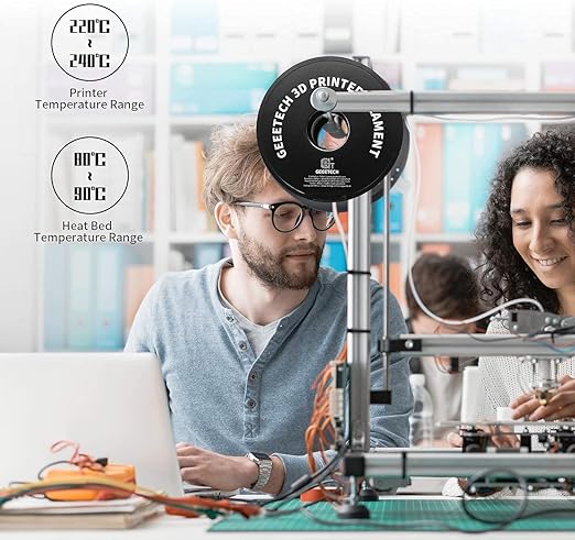 Geeetech PETG Filament 1.75mm, 1 KG (2.2lbs) Spool 3D Printer Filament, High-Toughness, 짹0.02mm Accuracy, Neatly Wound & Moistureproof, Non-Clogging Non-Stringing, Fits Most FDM Printers (Skin)