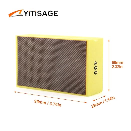 1pc Diamond Hand Polishing Pads Grit 400 Foam Sanding Block for Ceramic Tile Glass Grinding,Sanding Blocks Polishing