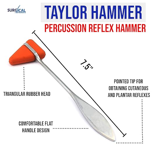 SURGICAL ONLINE Taylor Tomahawk Percussion Reflex Hammer for Neurological Examination (Blue)