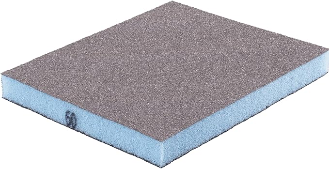 Pferd Sanding Sponge, 2-Sided Abrasive Block, 4" x 4-3/4", 60 Grit, Aluminum Oxide, Durable & Reusable, Pack of 5 (Part 46404)