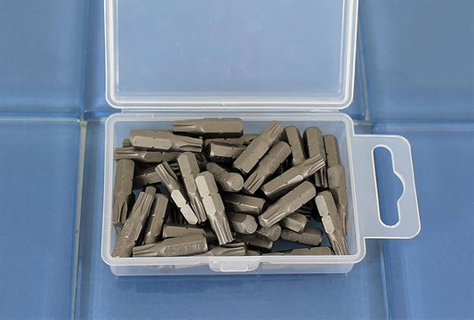 50 pc T30 Torx Star 6 Point T-30 Screwdriver Impact Ready 1 Inch Length Insert Bits Hex Shank with Quick Release Slot