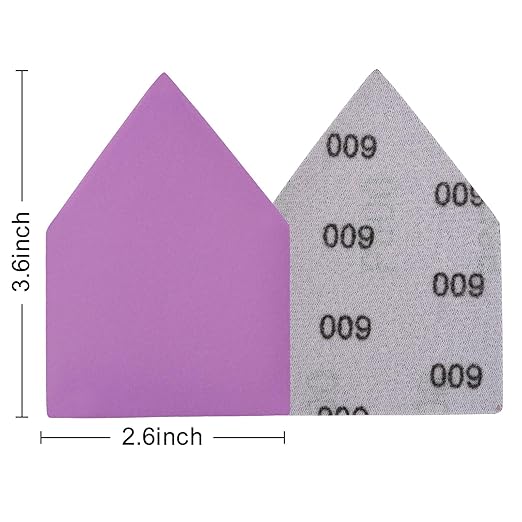 600 Grit Sandpaper 50PCS, 90mm x 65mm Triangle Sanding Sheets, Fits Milwaukee M12 Fuel Sander, Hook & Loop Detail Sander Pads, Ceramic Alumina Abrasive Sand Paper for Wood Finishing, Detail Sanding