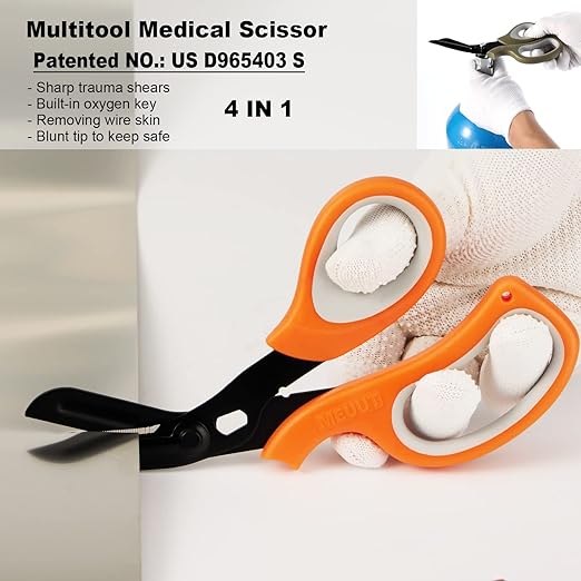 MEUUT Medical Scissors Trauma Shears-8 inches Bandage Scissor Heavy Duty, Surgical Grade Shears Stainless Steel EMT Scissors for Doctors Nurses EMT Workers
