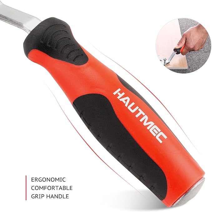 HAUTMEC 10" Reversible Dovetail Saw, Pro Flush Cut Jamb Saw, 12TPI Double Ground Teeth with Cranked Handle, Dual-Side Cutting Handsaw for Door Frames, Trim, and Flooring Installation – HT0234