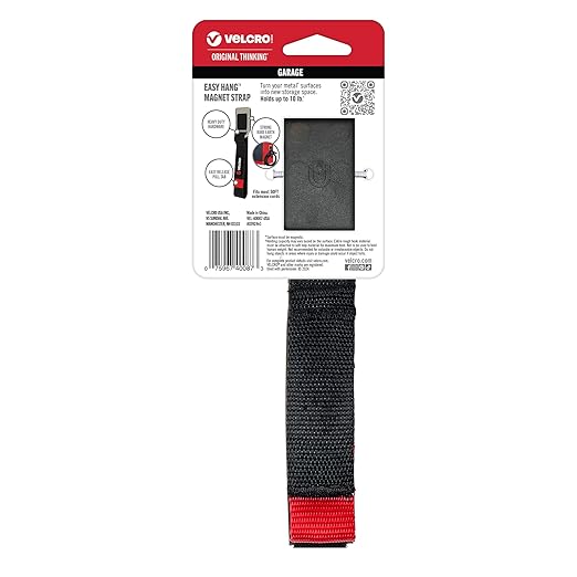 VELCRO Brand Magnetic Straps ??Reusable Cord, Hose & Tool Organizer for Metal Surfaces, Valentine Gifts for Men - EASY HANG Garage, Workshop, RV Storage - Medium 16in x 1in