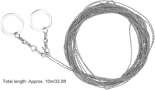Portable Wire Saw 10m Stainless Cutting String Emergency Camping Rope Kit Used for Outdoor Cut Trees Wood