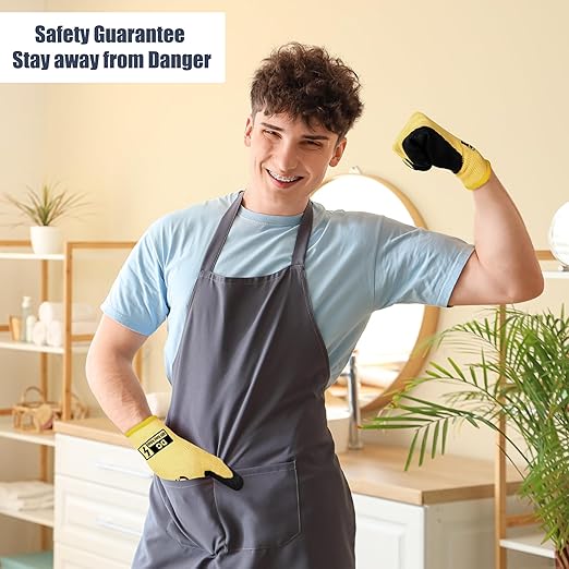 5 Pairs Insulated Electrician Gloves 400V Voltage Resistant Gloves Flame Retardant Work, Electrical Rubber Non-slip Texture Design for Electricians Prevent Shock