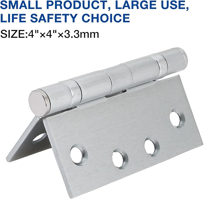 1 Pack Satin Chrome 4 Inch Heavy Duty Commercial Ball Bearing Door Hinges