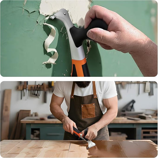 Premium Ergonomic Carbide Scraper - 2-1/2", Heavy-Duty Tool for Wood, Metal, Glass & Floors, Removal on Various Surfaces Dry Glaze, Stains, Putty, Scratches, Rust, Paint, Glue - 65 mm(with 2 X Blades)
