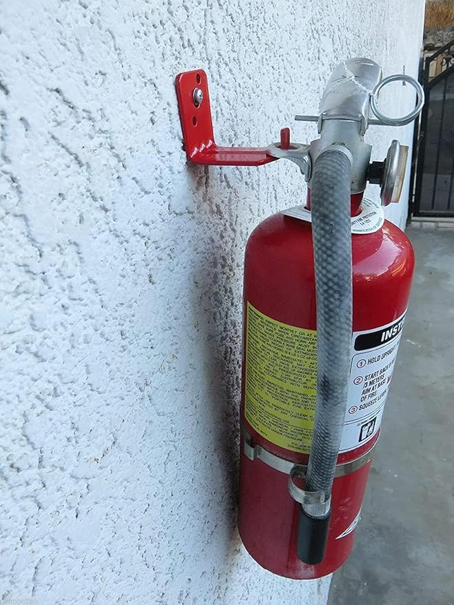 Universal Fire Extinguisher Bracket, Fire Extinguisher Mounts & Brackets up to 40 lbs, Suitable for Big and Small Fire Extinguisher Cabinet, Holder for Dry Chemical and Water Extinguishers (2 Pack)