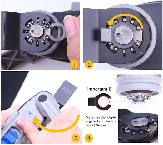 EZARC Titanium Oscillating Tool Blades, Oscillating Multitool Blades for Metal, Wood Nails, Screws Cutting, Plastic, 3 Pack