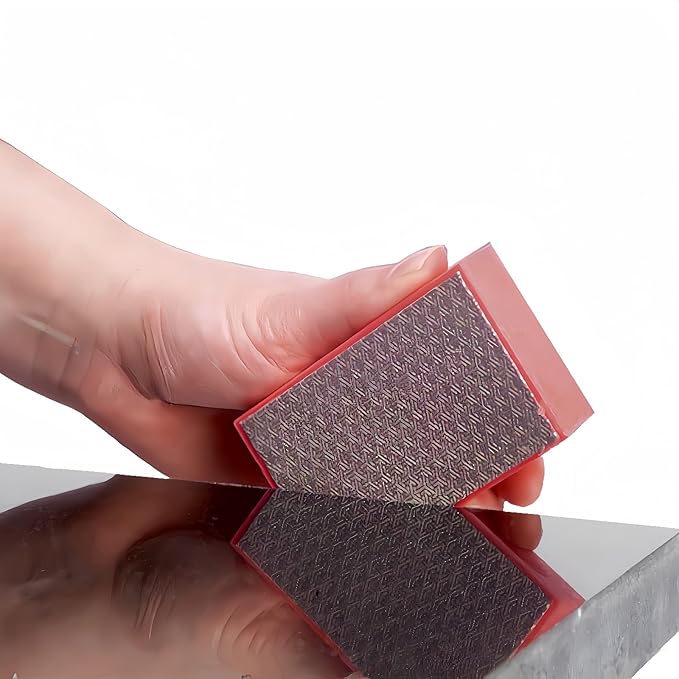 Diamond Sanding Blocks 3000 Grit Diamond Hand Polishing Pad Electroplated Polishing Hand Pads Hand-Held Sanding Block For Stone,Ceramic,Glass