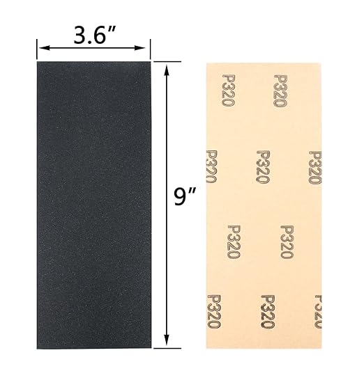 30Pcs 9 x 3.6 Inchs 320 Grit Wet and Dry Handmade Universal Sanding Sheets, Suitable for Woodworking Furniture/Automobiles/Metal/Lacquer Polishing Sandpaper