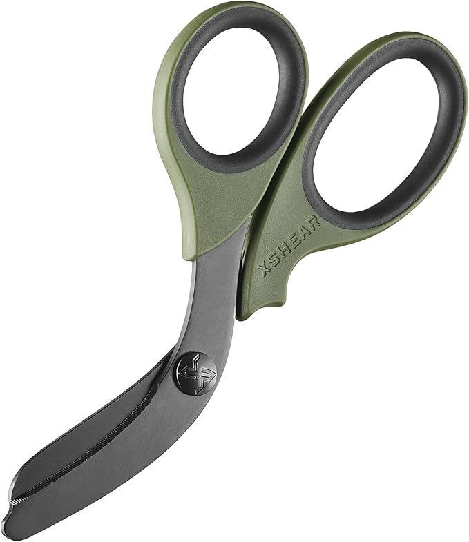 xShear짰 7.5??Extreme Duty Trauma Shears - The perfect scissors for the Paramedic, EMT, Nurse or any Emergency Healthcare Provider (Olive Drab Green/Black)