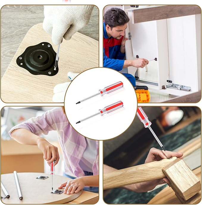 2 Pcs T15 Torx Screwdriver, Magnetic Torx Driver Star Bit Screwdrivers, Security Torx Screwdriver with Insulated PVC Handle, Magnetic Head Screwdriver for Repairing DIY (T15)