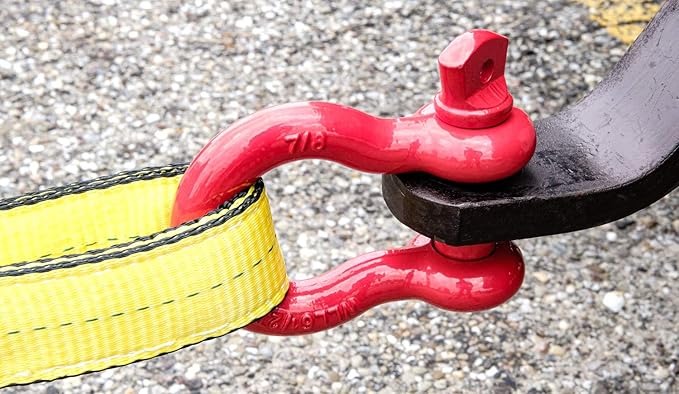 Mytee Products 1-1/4" Anchor Shackle Forged Carbon Steel w/Alloy Screw Pin WLL # 12.0 Tons (24,000 lbs) Double Rust Protection Heavy Duty D Ring Shackle for Towing, Rigging & Vehicle Recovery (4 Pack)