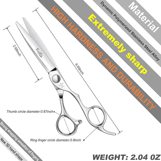 High-end Professional Extremely Very Sharp Barber Hair Cutting Scissors Hairdresser Shears For Hair 6.1 Inch Haircut Scissor Made Of Dynamic Stainless Steel For Hairdressing Salon Home Use