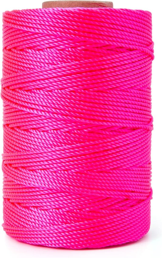 HONGDA Twisted Nylon String, #18 x 540FT Mason Line String, Nylon Twine for Masonry Job, Trot Line, Decoy Line, Net Making and Mending, Workshop, Crafts, Gardening