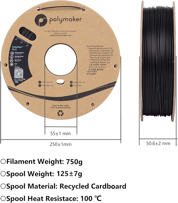 Polymaker TPU Filament 1.75mm White, 0.75kg Shore 90A Flexible 3D Printer Filament 1.75mm - PolyFlex TPU90 3D Printing TPU Filament 0.75kg White Soft Flexible Filament