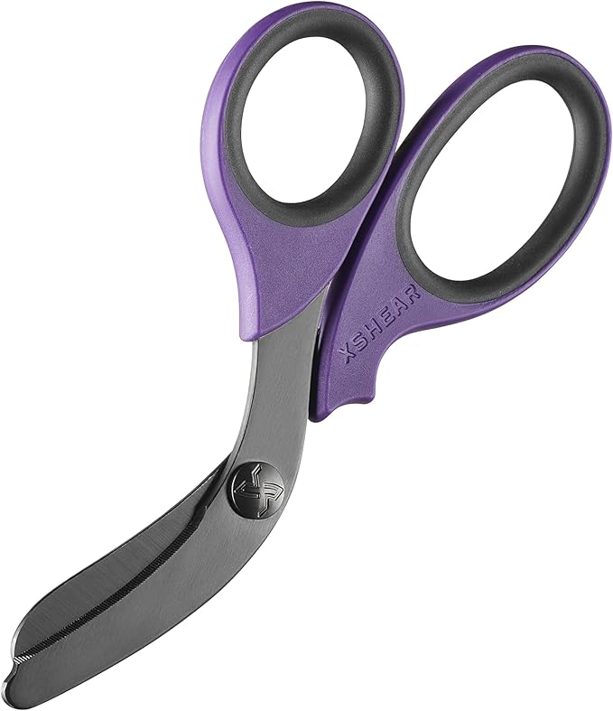 xShear짰 7.5??Extreme Duty Trauma Shears - The perfect scissors for the Paramedic, EMT, Nurse or any Emergency Healthcare Provider (Purple/Black)