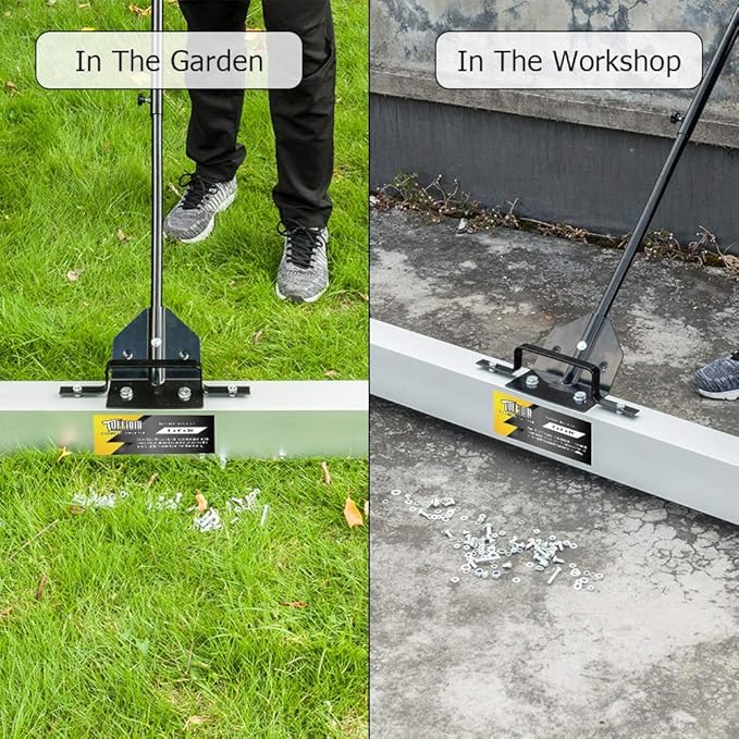 TUFFIOM 24-Inch Rolling Magnetic Pick-Up Sweeper | 50-LBS Capacity, with Quick Release Latch & Adjustable Long Handle, for Nails Needles Screws Collection