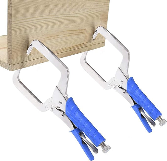 DRAGONITE Pocket Hole Clamp, Quick Release 11 inch Right Angle Clamp Set, 90 Degree Corner Clamps For Woodworking And Pocket Hole Joinery, 2-Piece