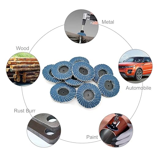 24 Pcs 2 inch Roll Lock Flap Discs with 1/4" Holder Die Grinder Attachments T27 Zirconia Flat 36/60/80 Grit Grinding Wheels for Surface Prep