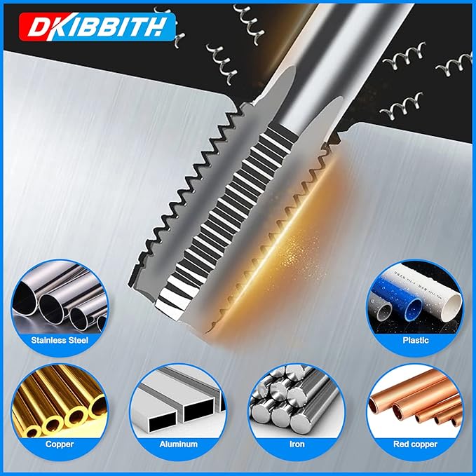 1-1/4"-11-1/2 NPT Pipe Tap, 1-1/4"-11-1/2 NPT Tap Carbon Steel Hand Threading Plumbing Tap for Accurate Threads, Assorted Plumbers Mechanics DIY Thread cutting tools.