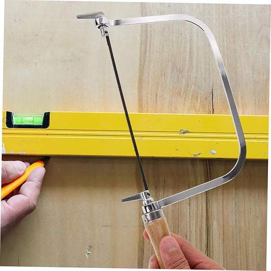 Woodworking Coping Saw with Wooden Handle Lightweight Hand Saw with Replacement Blades for Precise Cutting of PVC and Light Metals Labor Saving DIY Tool
