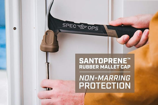 Spec Ops Tools Soft Rubber Mallet Hammer Cap for Steel Hammers, 3% Donated to Veterans,Tan