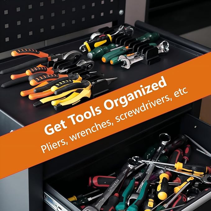 24 pcs Magnetic Plier Organizer Set for Toolbox & drawer Storage|Modular Plier holders for Mechanics, Technicians, Space-Saving & Quick-Access,Gift for father and boyfriend(Blue)