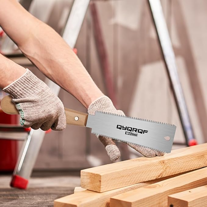 Mini Hand Saw, 6 Inch Japanese Pull Saw with Double Edges 15/17 TPI Flush Cut Saw for Woodworking DIY Projects (style A)