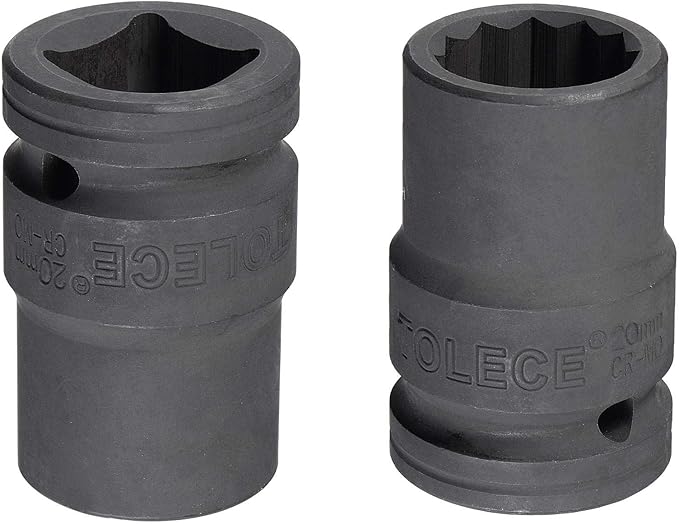 uxcell 3/4-Inch Drive 20mm 12-Point Impact Socket, CR-MO Steel 56mm Length, Standard Metric Sizes