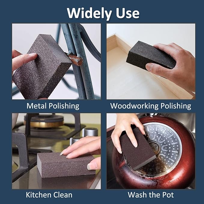 80 Grit Coarse Sanding Block - 12Pcs, Wet Dry Sanding Sponge Foam Sandpaper Block Washable & Reusable Sandpaper Sponge for Drywall Wood Plastic Metal Furniture