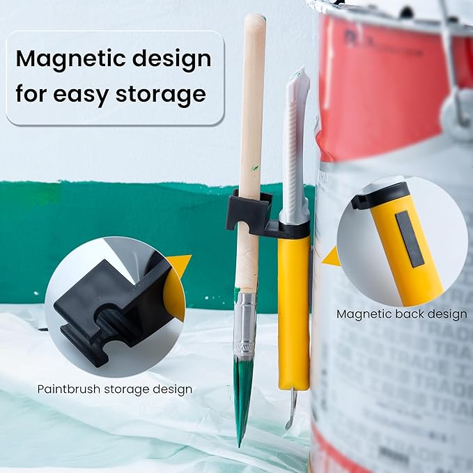 VOOMEY 7-in-1 Paint Brush Comb,2PCS, Paint Roller Cleaner and Paint Brush Comb Cleaner, Painters Tool, Paint Can Opener, Magnetic Design for Easy Carrying