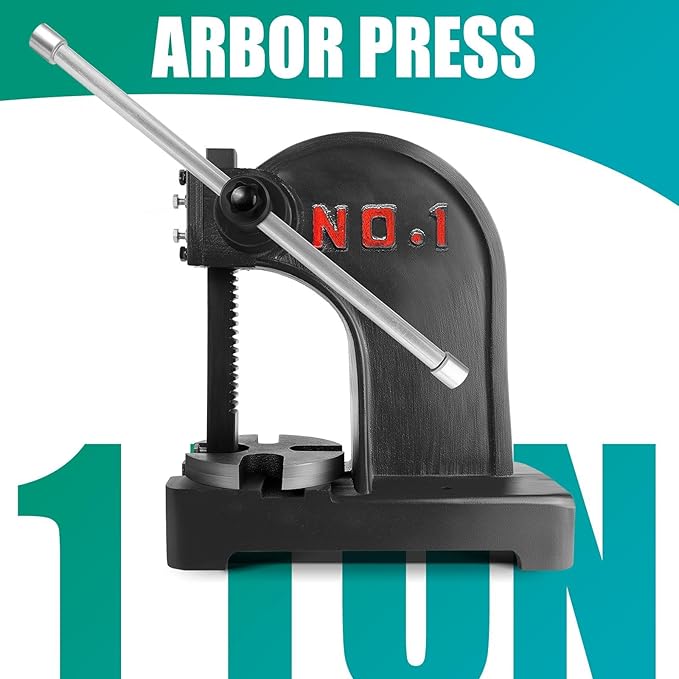2 Ton Hand Wheel Arbor Press ??Max 5.5 Ft Height, Reversible Plunger, Perfect For Metal Bending, Drilling, Engraving & Welding