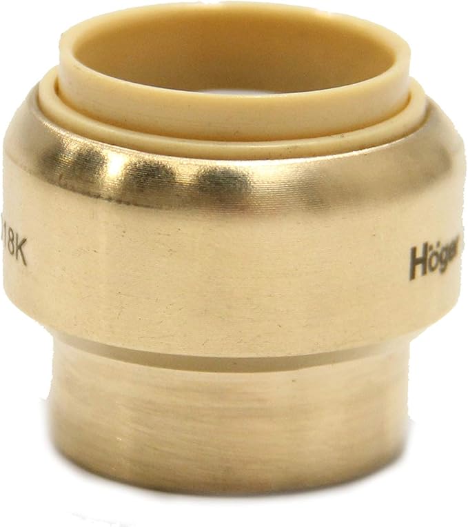 (Pack of 5) EFIELD 1/2 Inch Plug End Cap Push-Fit Fitting to Connect Pex, Copper, CPVC with a Disconnect Clip,(PF143-5PCS)