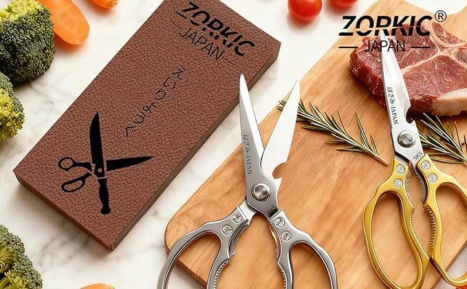 Kitchen Scissors, Multi-All Purpose Japan Kitchen Shears, Heavy Duty Dishwasher Safe Food Scissors for Chicken, Poultry, Fish, Meat & Herbs Christmas Gifts for Men Women Mom Dad
