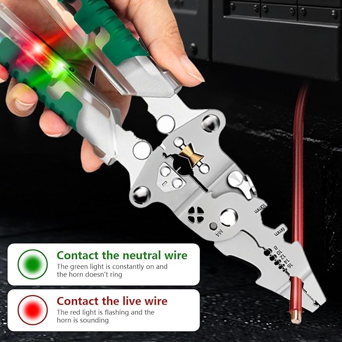 2025 New Tuvilo Electrician Pliers,20-in-1 Multi-Tool with Folding Stylus, Screwdriver & Wire Stripper, Heavy-Duty Electrical Pliers for DIY, Home & Professional Repairs