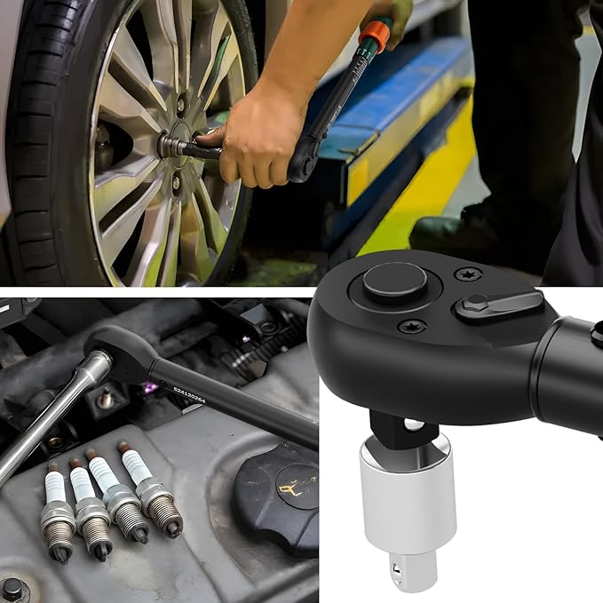 1/2-Inch Drive Torque Wrench, 20-180 Ft.Lb, 짹3% Accuracy, 72-Tooth Dual-Direction Adjustable Click Torque Wrench with Quick Release Ratchet for Bicycle, Motorcycle, Car Maintenance
