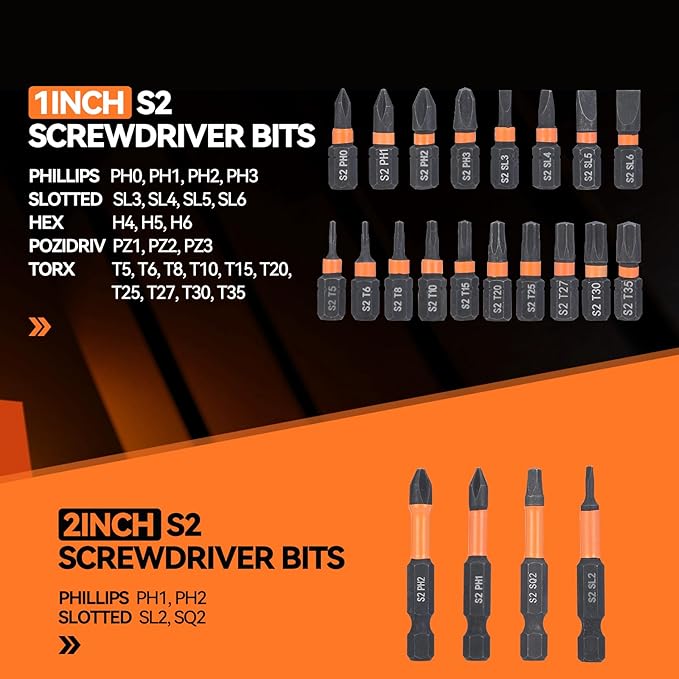 HARDELL Magnetic Nut Driver Set 55PCS, 1/4" Impact Driver Bit Set, Deep Nut Drivers for Impact Drill, Socket Adapters, Screwdriver Bit, Quick-Release Extension, Wing Nut Driver, Magnetizer