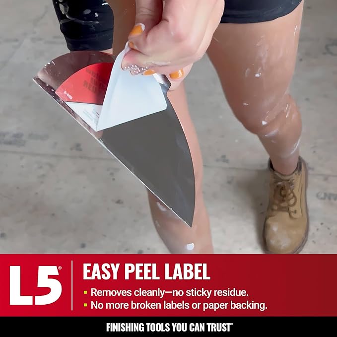 5" All Stainless Steel Joint Knife - LEVEL5 | Professional Grade Putty Blade, Premium Polished All-Metal, Precision Ground Edge, Ergonomic, Corrosion Resistant | 5-405