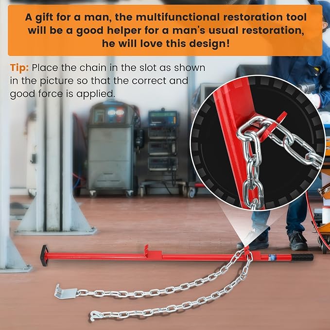 ?솏?솯?솢?솲?솘?솛?솞?솛 Boats and Cars Smoothing Tool, Hustler Stick Tool Auto Body Can Withstand 2200 Pounds of Pulling Force, Dent Tools are Used for Body, Bumper, Hood, Hull and Deck Dent Fix (Red)