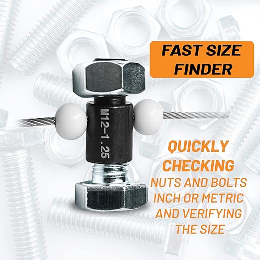 Nut and Bolt Thread Checker ??High Speed Steel Thread Checker Standard and Metric ??Complete SAE Male Female Gauge ??Accurate Measurements