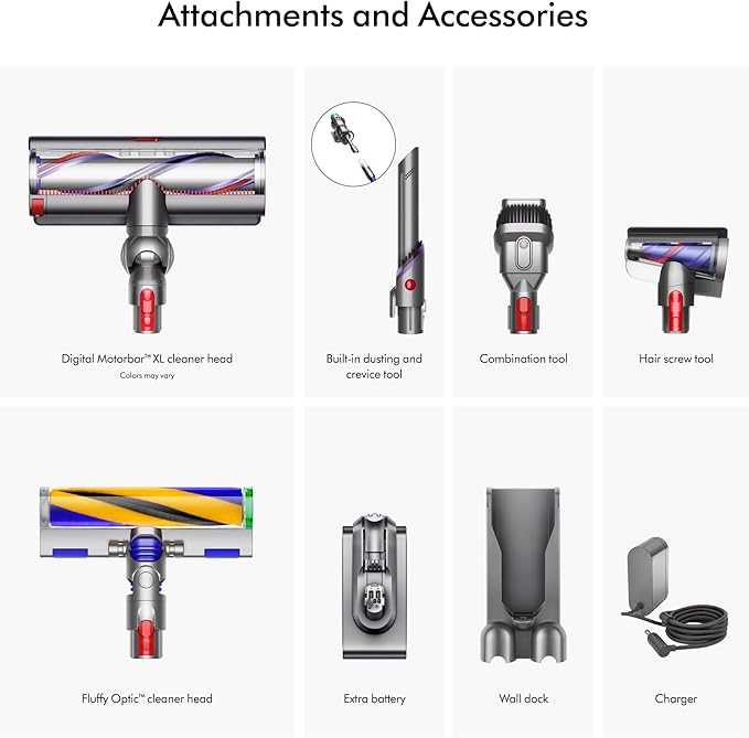 Dyson Gen5outsize Cordless Vacuum, 250AW, 3 Power Modes, Up to 140 Minutes,짼 XL bin, Illumination Reveals dust, HEPA Filtration, All Floor Types