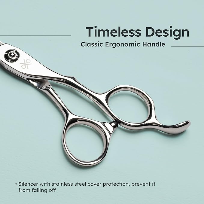 6.3" Professional Hair Scissors ??Barber Shears Made with Premium VG10 Steel, Special Blade Angle, Ideal for Straight Cutting and Slide Cutting, Lightweight, Razor-Sharp, Ergonomic Handle | K9 Shears
