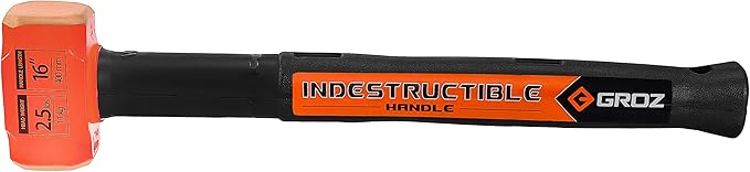 Groz 34603 16" Indestructible Copper Head Striking Hammer, 2.5 lb