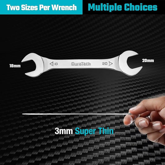 DURATECH 18 mm x 20 mm Super-Thin Open End Wrench, Metric