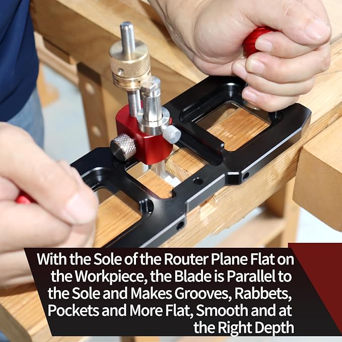 Router Plane for Woodworking, Router Plane Handheld Adjustable Depth Stop Planer Wood Chamfering Slottinge Woodworking Hand Tool